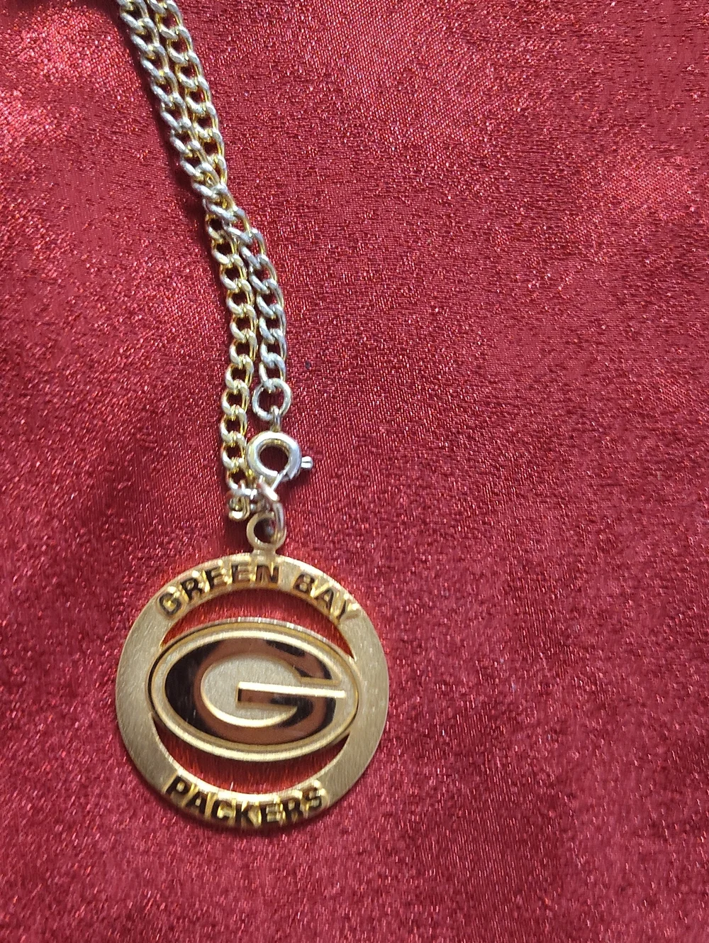 Green Bay Packers Gold-Tone Pendant Necklace